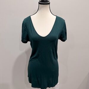 Forest Green Scoop Neck Tee – Size Large